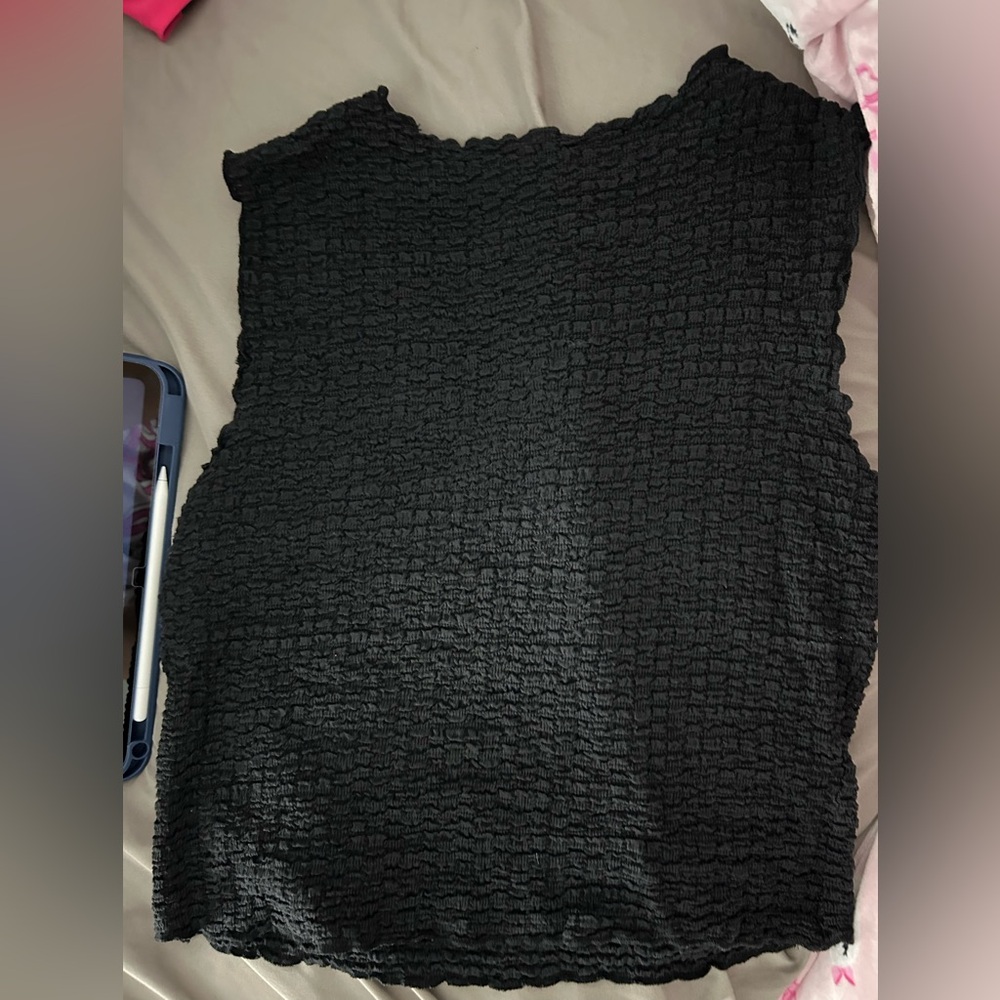 BRAND NEW Black Smocked Tank Top